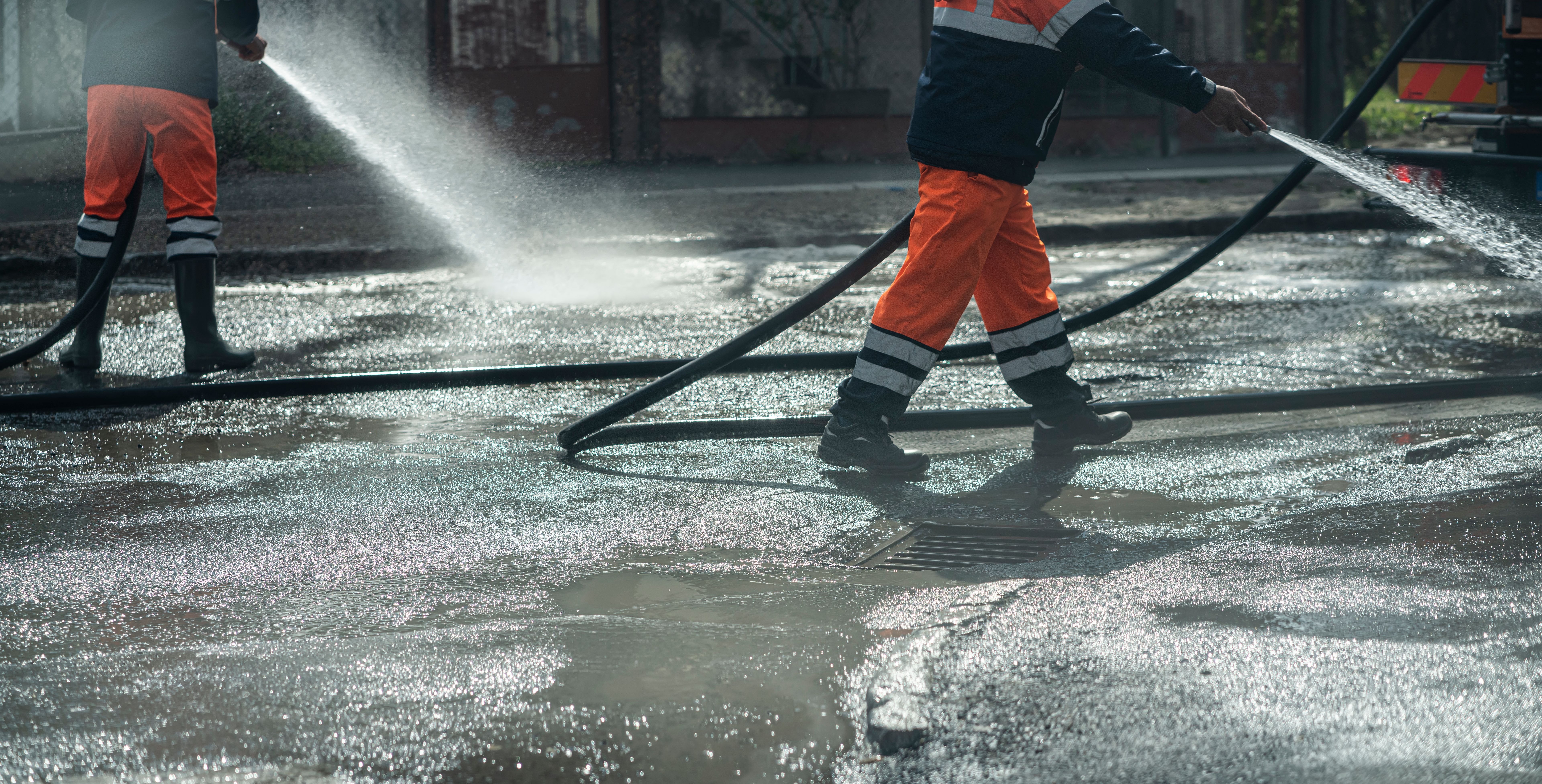 Commercial property pressure washing