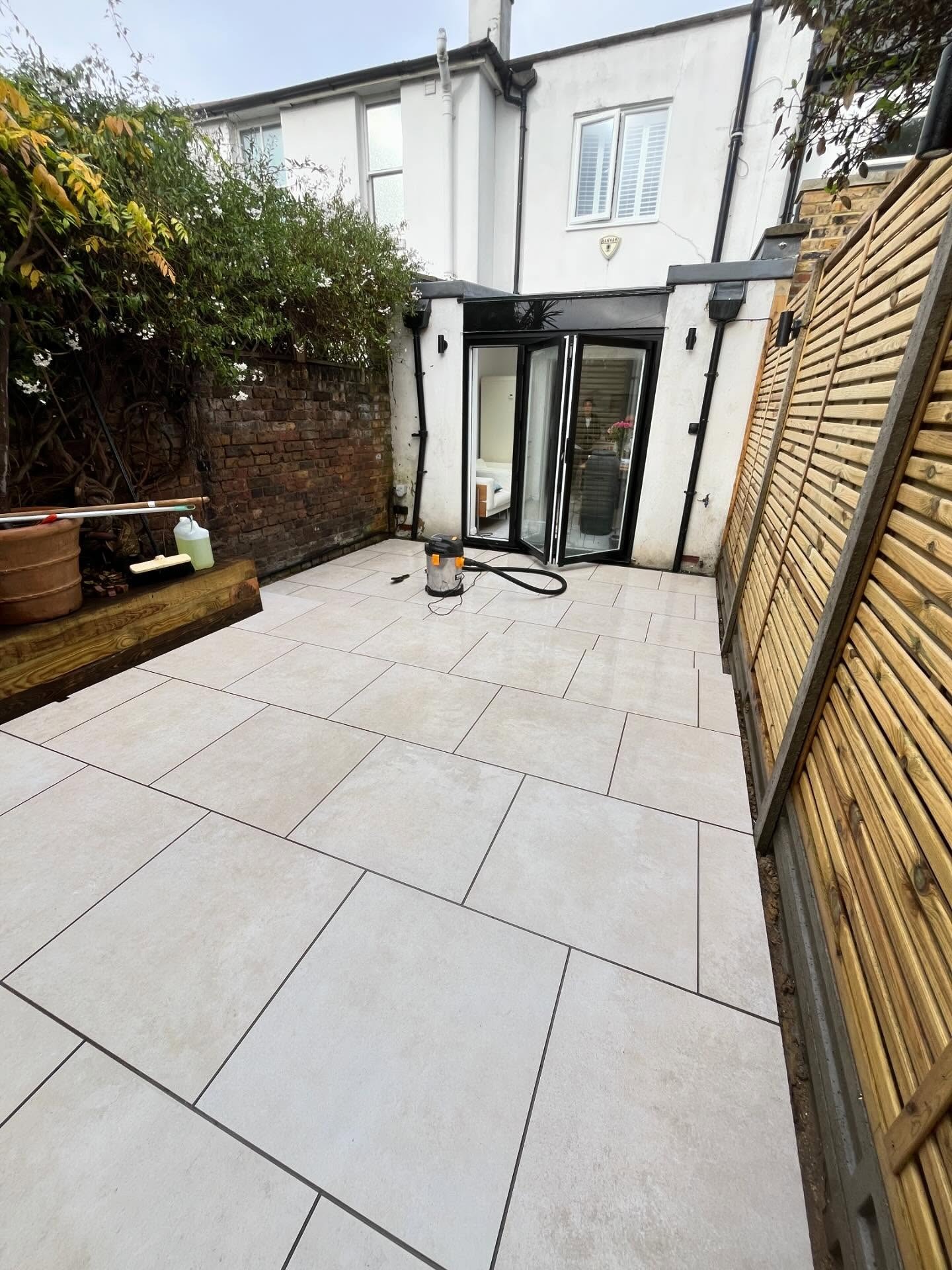 Professional patio and driveway cleaning completed